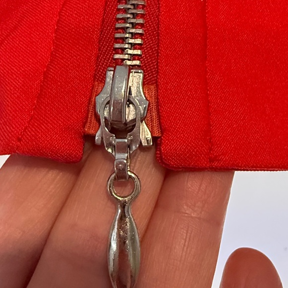 Joseph Ribkoff jacket 3/4 sleeve Red Zip-Up cardigan top ruched stretch *read 18 - Picture 5 of 17